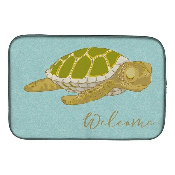 Carolines Treasures Carolines Treasures BB8562DDM Sea Turtle Welcome Dish Drying Mat BB8562DDM - main